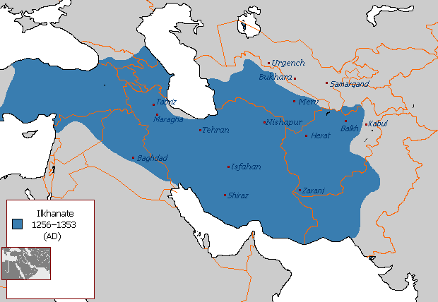 O império criado por Hulagu englobava a maioria dos muçulmanos no Sudoeste da Ásia
